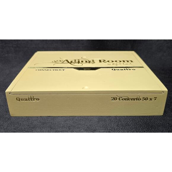 Aging Room Quattro Connecticut Empty Wood Cigar Box 8" x 9" x 2" - Picture 2 of 11